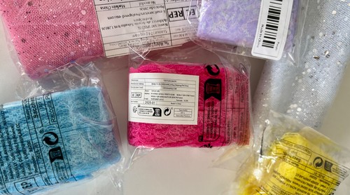 Assorted fabric ribbons - fabric,