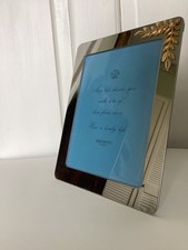 MIKIMOTO International Genuine Pearl Lucite Picture Photo Frame Gold Trim