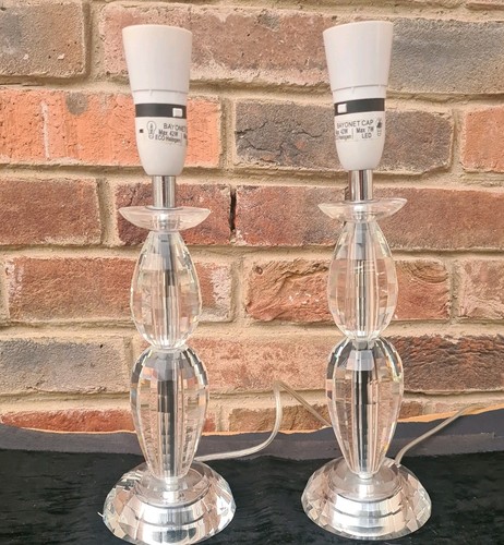 Pair cut glass - pair, table