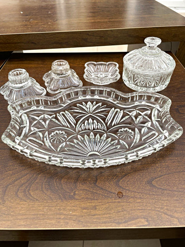 Vintage art deco clear pressed - vintage,