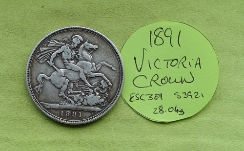 1891 silver crown coin - 1891,