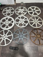 9 x vintage cine projector reels for 16mm film 13.5 - 15 inches