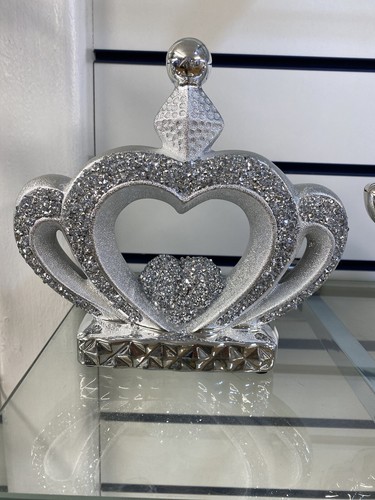 Crushed diamond silver crystal - silver,