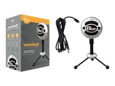 Logitech Blue Snowball Silver USB Microphone ALUMINIUM BRAND NEW