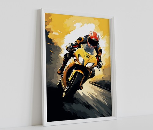 Moto poster print art bike - moto,