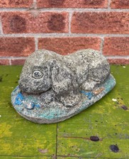 Vintage concrete rabbit garden - vintage,