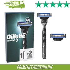 Gillette Mach3 Razor Plus – 1 Handle + 2 Blade Refills 100% ORIGINAL ⭐⭐⭐⭐⭐