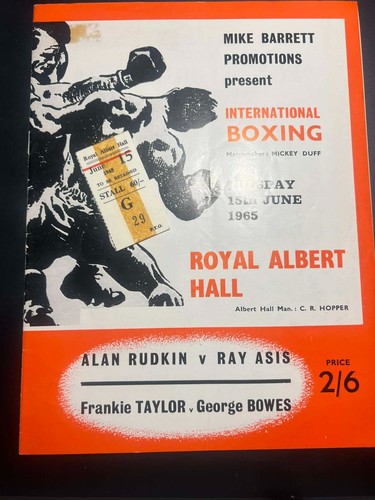 Boxing programme ticket 15th - programme, &