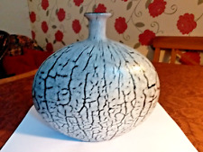 Grey Stone Effect Mojave Glaze ~ Pebble Bottle Vase ~ Free UK P&P