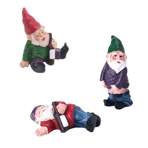 3pcs outdoor gnome statue - outdoor,