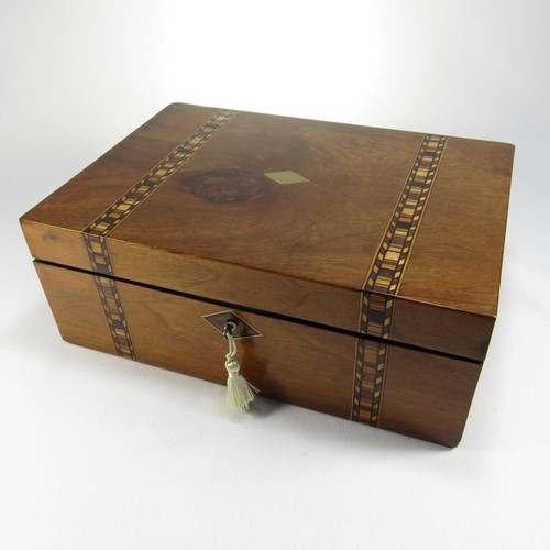 Antique walnut writing slope - writing,