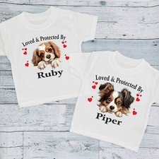 Loved & Protected By Dog Breeds New Baby Children's Kids T-Shirt