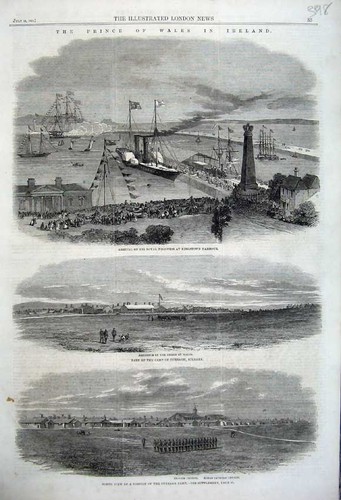 Original old antique print - old,