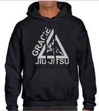2 Sided Gracie Jiu Jitsu Fighter Hoodie Hooded Sweatshirt MMA
