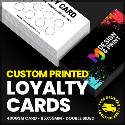 Custom printed loyalty cards - printed,