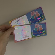 Peppa Pig World Mock Ticket Show Concert Birthday Christmas GIFT kid child