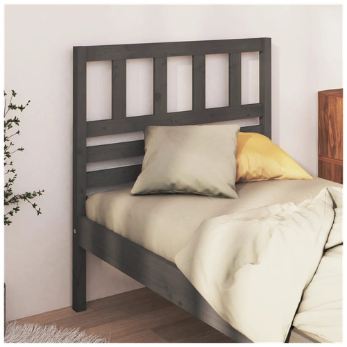 Headboard solid pinewood grey - headboard,