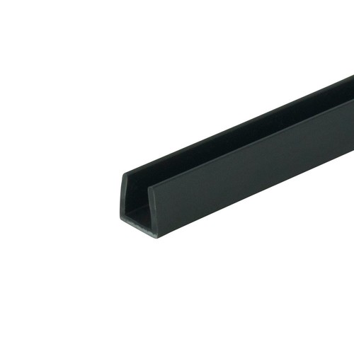 Outwater black styrene - 1/4'',