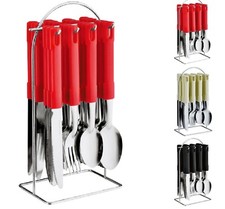 24pc Cutlery Dinner Set Rack