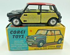 Corgi Toys Mini Cooper De-Luxe Wicker work No. 249. Boxed Gorgeous example 1/43 