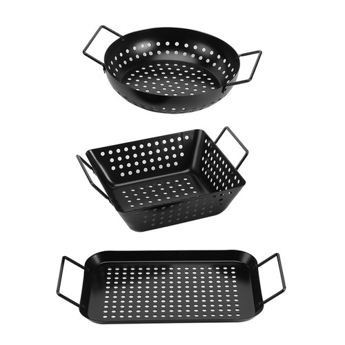 Outdoor camping grill - grill, pan