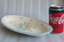 MCM 💥 Charlotte Rhead Bursley Ware Hand Painted OVAL Bowl Signed TL25 1940s 12"