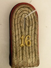 WW1 Feldgrau 16TH Pioneer Officer, Shoulder Board/ Strap,