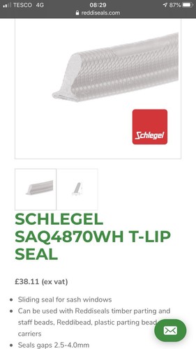 Sash window draught seal - seal, (