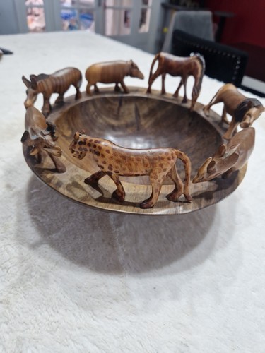 Wooden safari bowl african - safari,
