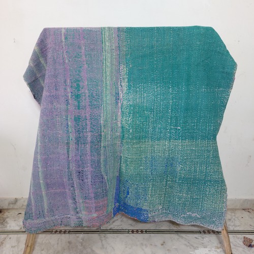 Vintage kantha quilt purple - kantha,