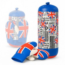 Kids Punching Bag & Boxing Gloves Set Sparring Punch Bag Practice Junior Mitts