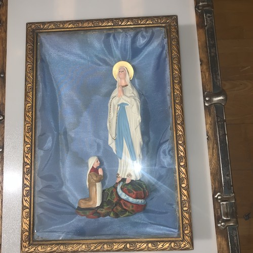 Framed religious figurine - framed,
