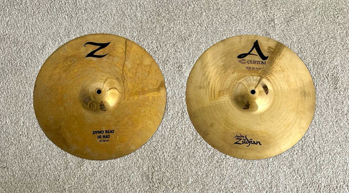 Zildjian 14in hat cymbals - cymbals, a