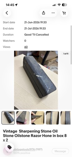 Vintage sharpening stone - x,