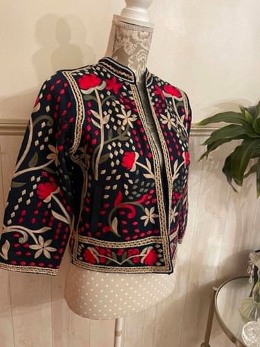Monsoon jacket size navy - jacket, 8