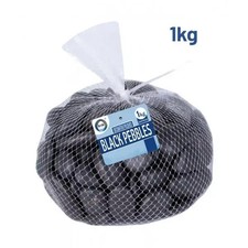 1kg Natural BLACK Decorative Stones Pebbles Aquarium Decoration Vase Garden New