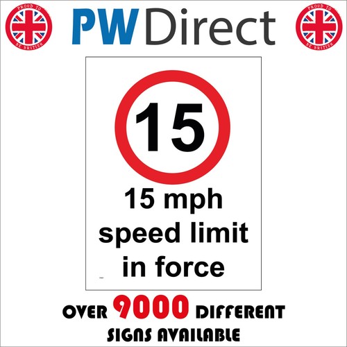 Sign mph speed - 15,