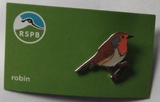 Rspb Pin Badge Of A Robin