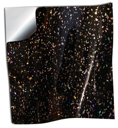 Black glitter tile stickers - 40,