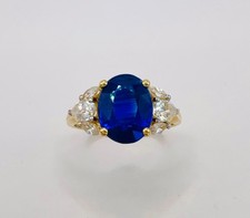 Vintage 9ct Gold Blue Stone