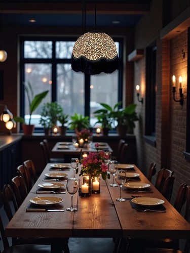 Leopard print table lampshades