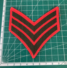 Staff Sergeant Rank Insignia 3 Chevron Military Patch Badge Unissued  M2956