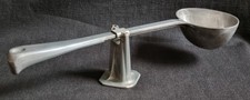 VINTAGE KITCHENALIA PEWTER SPOON LADLE BALANCE SCALE MADE IN ITALY - BREVETE