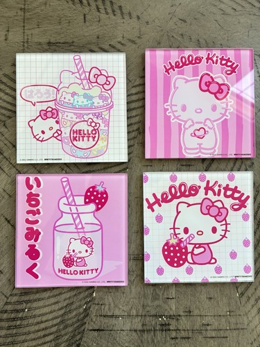 Hello kitty coasters set 4 - kitty,