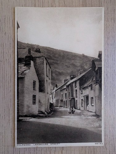 Vintage postcard lansallos - vintage,