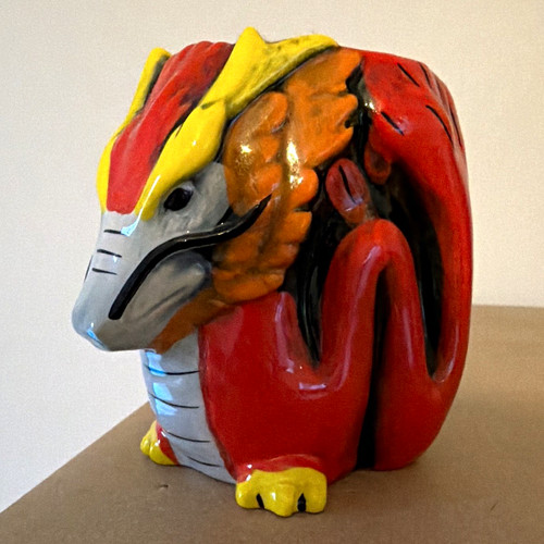 Ceramic tiki mug dragon - ceramic,