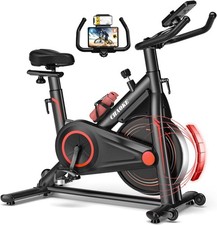 Exercise Bike Gym Workout, PLUS Magnetic Spin Bike with APP, Ultra-Quiet Indoor