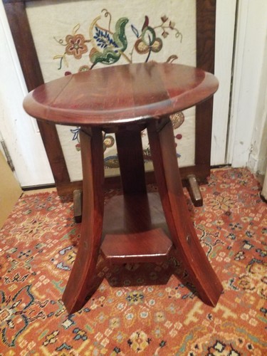Amish style oak stool - amish,
