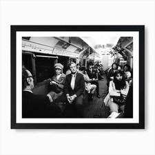 Michael Caine On The London Undergr Framed Wall Art Poster Canvas Print Picture