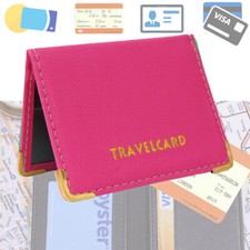 REAL LEATHER Travel Card